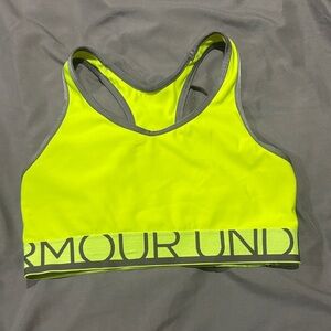 Under Armour Girls Bright Yellow Sports Bra
